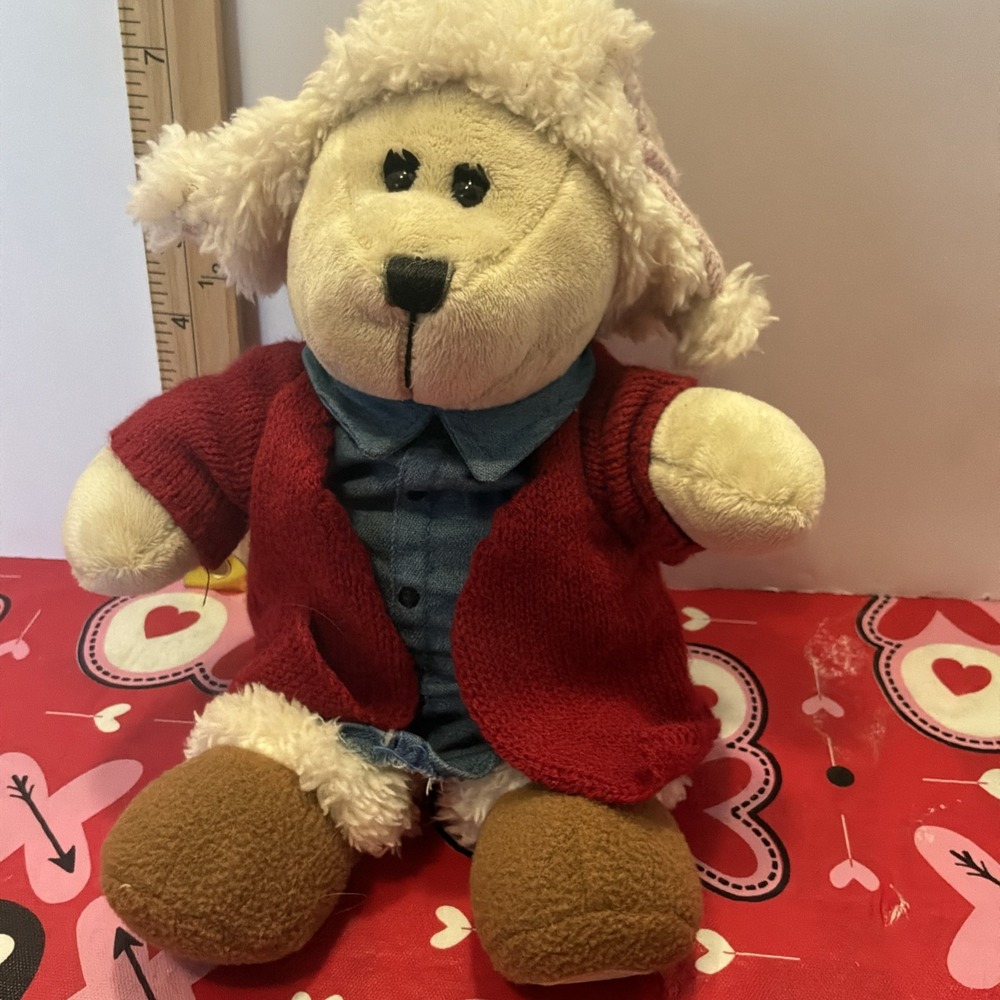 Starbucks 2016 Bearista Bear Plush Stuffed Animal Toy Red Sweater Teddy‎ Barista